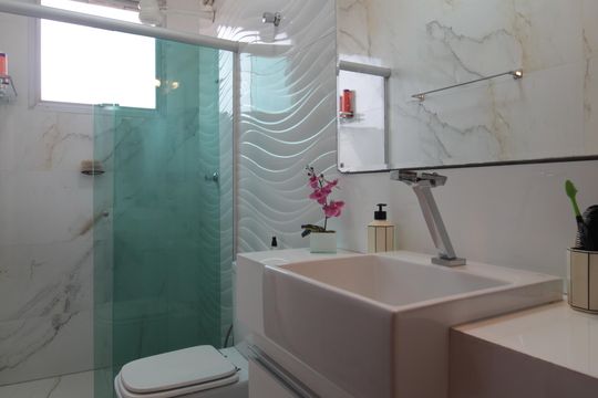Banheiro Social de apartamento à venda com 3 quartos, 146m² em Copacabana, Belo Horizonte
