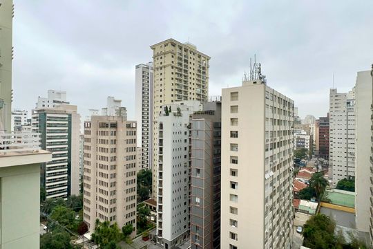 Vista da Sacada de kitnet/studio para alugar com 1 quarto, 30m² em Jardim Paulista, São Paulo