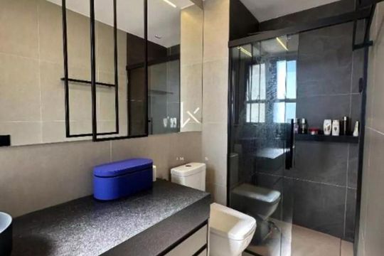 Banheiro da Suíte   de apartamento à venda com 2 quartos, 98m² em Vila da Serra, Nova Lima