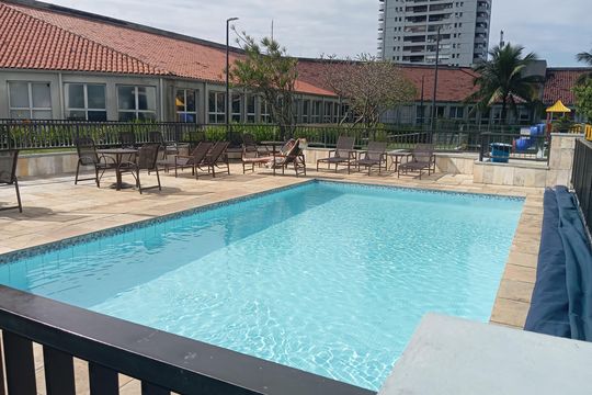 Área comum - Piscina de apartamento para alugar com 1 quarto, 68m² em Barra da Tijuca, Rio de Janeiro