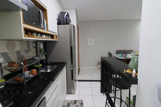 Cozinha e Área de Serviço de apartamento para alugar com 2 quartos, 46m² em Jardim Boa Vista (zona Oeste), Osasco