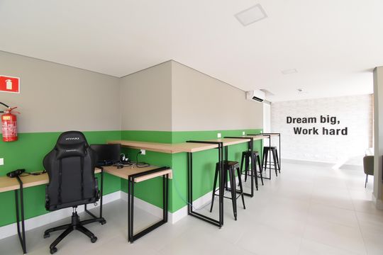 Área comum - Coworking de kitnet/studio para alugar com 1 quarto, 21m² em Centro, Curitiba