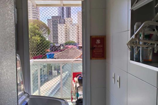 Área de serviço de apartamento à venda com 2 quartos, 57m² em Vila Gumercindo, São Paulo