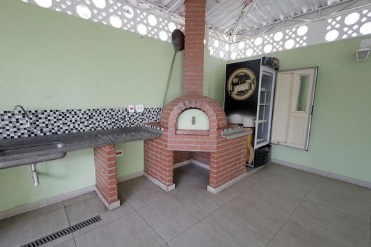 Área comum - Churrasqueira de apartamento à venda com 2 quartos, 64m² em Vila Metalúrgica, Santo André
