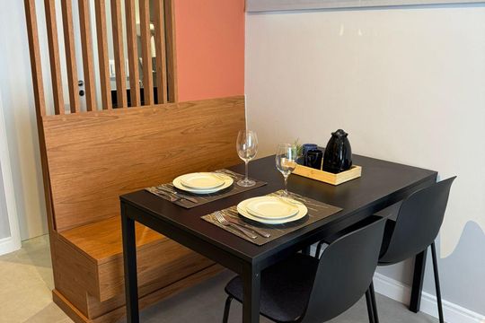 Cozinha de apartamento para alugar com 1 quarto, 25m² em Vila Mariana, São Paulo