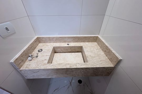 Banheiro da Suíte 2 de casa à venda com 2 quartos, 110m² em Parque das Nações, Santo André