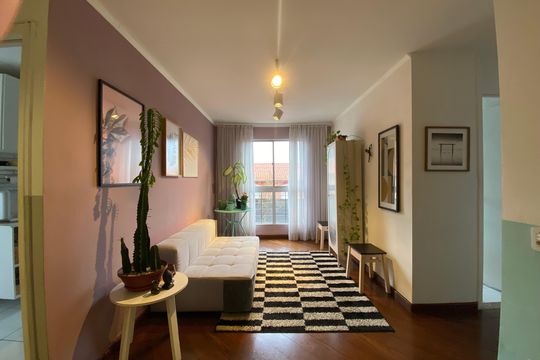Sala de apartamento à venda com 2 quartos, 56m² em Parque Ipe, São Paulo