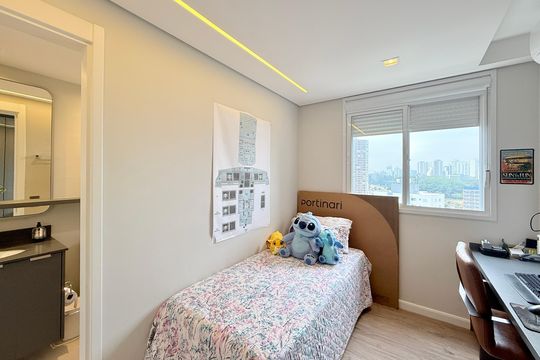 Suíte 2 de apartamento à venda com 2 quartos, 71m² em Jardim Caravelas, São Paulo