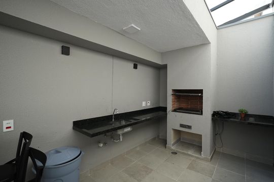 Área comum - Churrasqueira de apartamento à venda com 3 quartos, 64m² em Vila Assunção, Santo André
