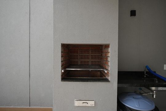 Área comum - Churrasqueira de apartamento à venda com 3 quartos, 64m² em Vila Assunção, Santo André
