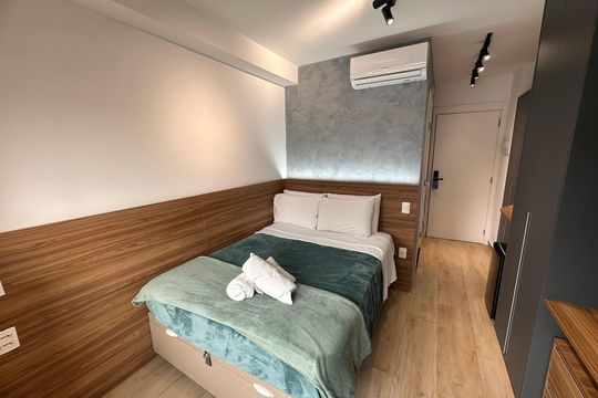 Studio de kitnet/studio para alugar com 1 quarto, 21m² em Jardim das Acacias, São Paulo