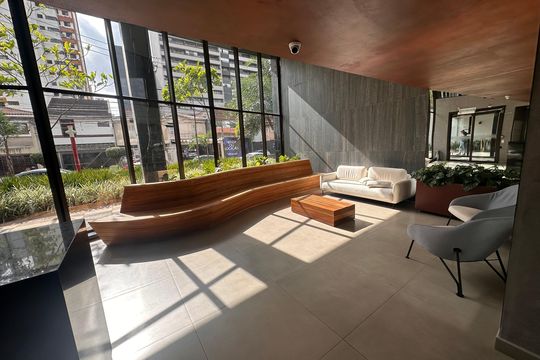 Hall social de kitnet/studio para alugar com 1 quarto, 21m² em Jardim das Acacias, São Paulo