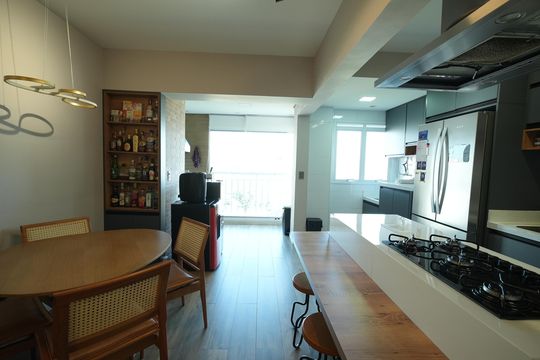 Cozinha de apartamento à venda com 2 quartos, 75m² em Jardim Bela Vista, Santo André