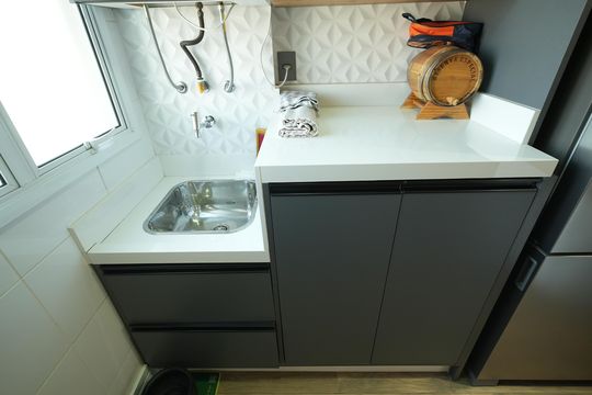Área de Serviço de apartamento à venda com 2 quartos, 75m² em Jardim Bela Vista, Santo André