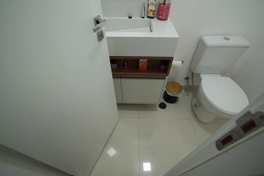 Lavabo de apartamento à venda com 2 quartos, 75m² em Jardim Bela Vista, Santo André