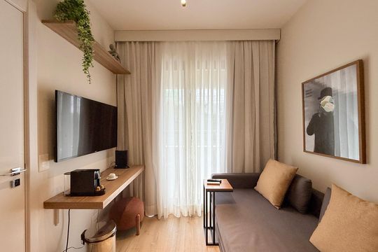 Sala de apartamento à venda com 1 quarto, 32m² em Campo Belo, São Paulo
