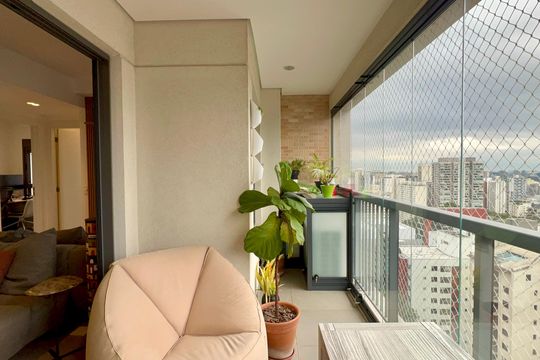 Varanda da Sala de apartamento à venda com 2 quartos, 71m² em Pinheiros, São Paulo