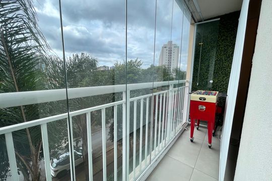 Varanda de apartamento à venda com 1 quarto, 28m² em Ferreira, São Paulo