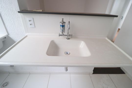 Cozinha de apartamento para alugar com 2 quartos, 46m² em Vila Maria, Uberlândia
