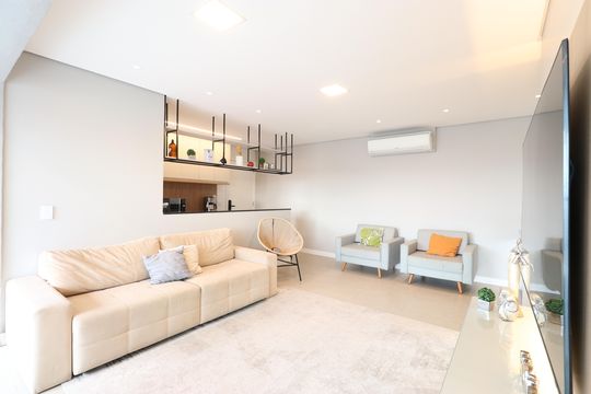 Sala  de apartamento à venda com 3 quartos, 104m² em Água Branca, São Paulo