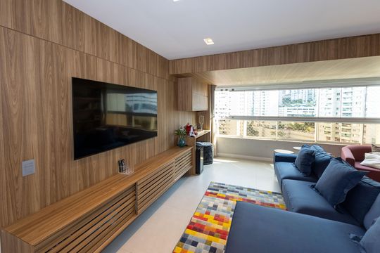 Sala de TV de apartamento à venda com 3 quartos, 113m² em Vila da Serra, Nova Lima