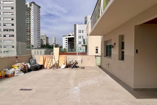 Varanda da Sala de apartamento à venda com 4 quartos, 210m² em Belvedere, Belo Horizonte