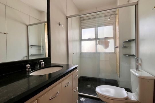 Banheiro da Suíte de apartamento à venda com 4 quartos, 210m² em Belvedere, Belo Horizonte