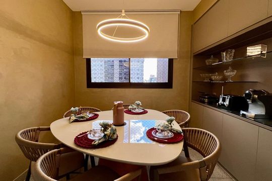 Sala de jantar  de apartamento à venda com 4 quartos, 359m² em Santo Agostinho, Belo Horizonte