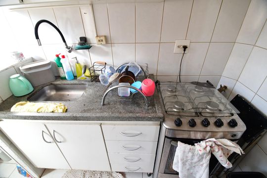 Cozinha de apartamento para alugar com 3 quartos, 67m² em Ponte Preta, Campinas