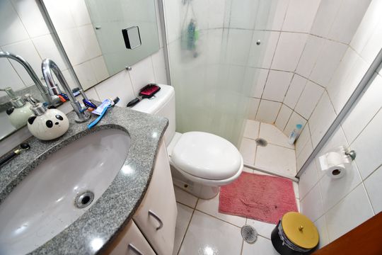 Banheiro Social de apartamento para alugar com 3 quartos, 67m² em Ponte Preta, Campinas
