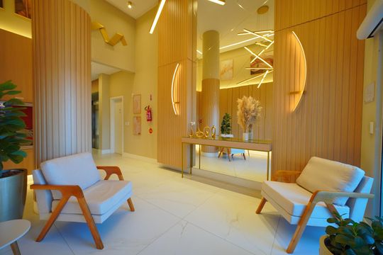 Hall de entrada de apartamento para alugar com 2 quartos, 106m² em Barreiros, São José