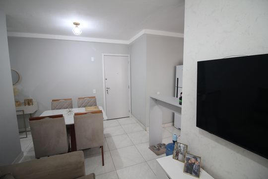 Sala de apartamento à venda com 2 quartos, 50m² em Jardim Riacho das Pedras, Contagem