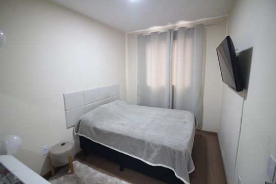 Quarto 1 de apartamento à venda com 2 quartos, 50m² em Jardim Riacho das Pedras, Contagem