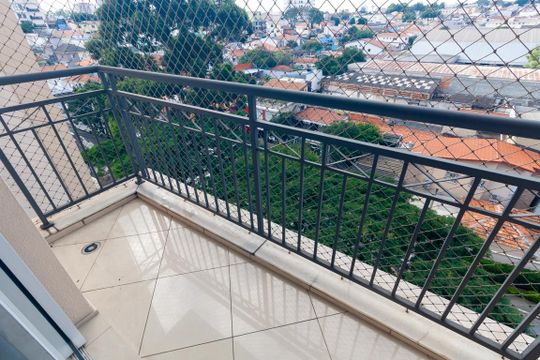 Varanda da Sala de apartamento à venda com 2 quartos, 56m² em Vila Lucia, São Paulo