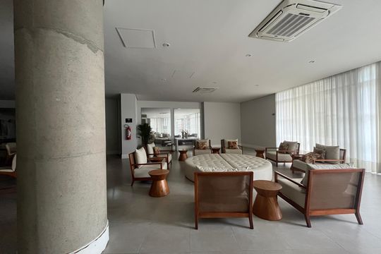 Área comum de kitnet/studio para alugar com 1 quarto, 52m² em José Menino, Santos