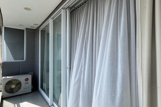 Varanda de kitnet/studio para alugar com 1 quarto, 52m² em José Menino, Santos