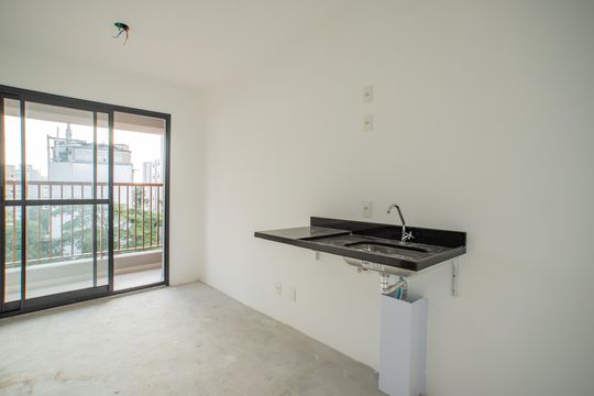 Cozinha de kitnet/studio à venda com 1 quarto, 29m² em Vila Clementino, São Paulo