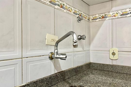 Cozinha de apartamento à venda com 2 quartos, 80m² em Vila Clementino, São Paulo