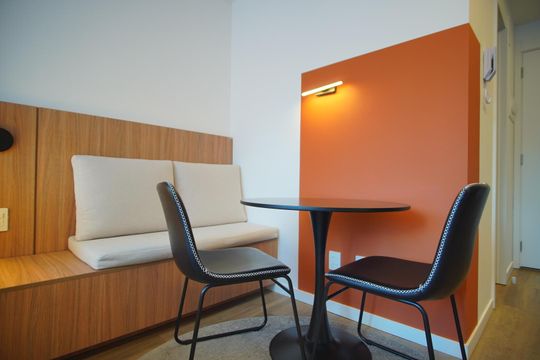 Sala - Quarto de kitnet/studio à venda com 1 quarto, 28m² em Boa Vista, Porto Alegre