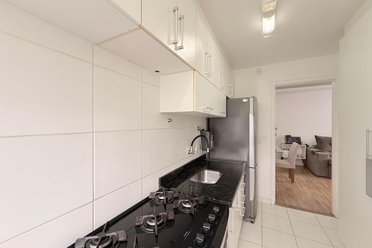 Cozinha de apartamento à venda com 2 quartos, 54m² em Caxambu, Jundiaí