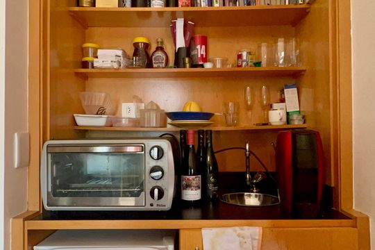 Cozinha de kitnet/studio à venda com 1 quarto, 32m² em Jardim Paulista, São Paulo