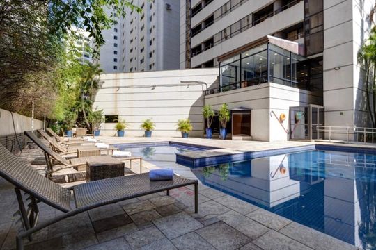 Piscina de kitnet/studio à venda com 1 quarto, 32m² em Jardim Paulista, São Paulo
