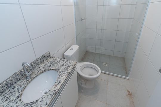 Banheiro da Suíte  de apartamento à venda com 2 quartos, 54m² em Jardim Luzdalma Sumaré, Sumaré
