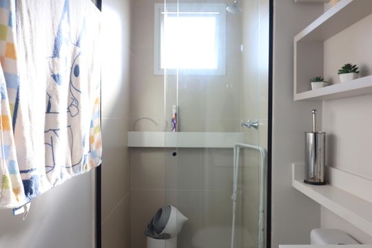 Banheiro Social de apartamento à venda com 2 quartos, 69m² em Rudge Ramos, São Bernardo do Campo
