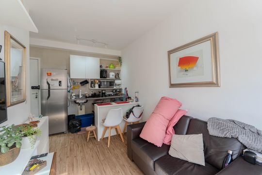 Sala de apartamento para alugar com 1 quarto, 31m² em Bela Vista, São Paulo