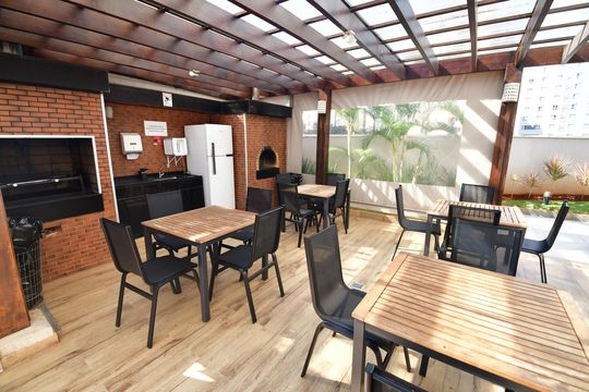 Área comum - Churrasqueira de apartamento à venda com 1 quarto, 47m² em Cambuí, Campinas