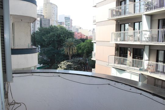 Varanda do Studio de apartamento à venda com 1 quarto, 40m² em Vila Buarque, São Paulo