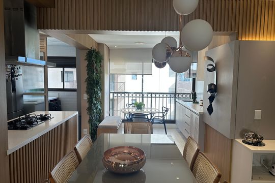 Cozinha de apartamento à venda com 3 quartos, 53m² em Empresarial 18 do Forte, Barueri