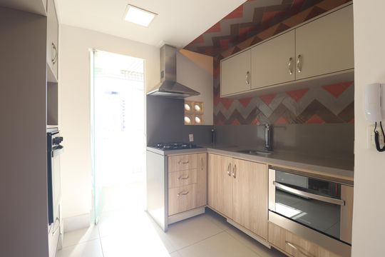 Cozinha de apartamento à venda com 2 quartos, 77m² em Centro, Santo André