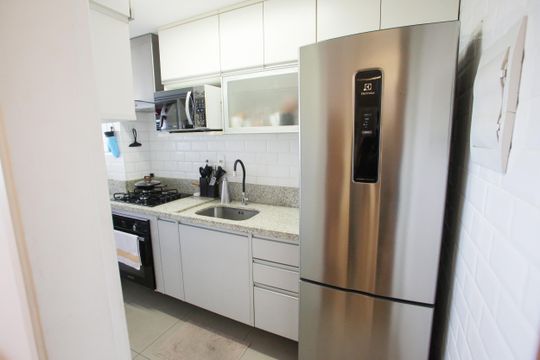 Cozinha de apartamento à venda com 3 quartos, 118m² em Taquara, Rio de Janeiro